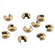 DQ Metal Crimp bead cover 5x3mm Antique bronze